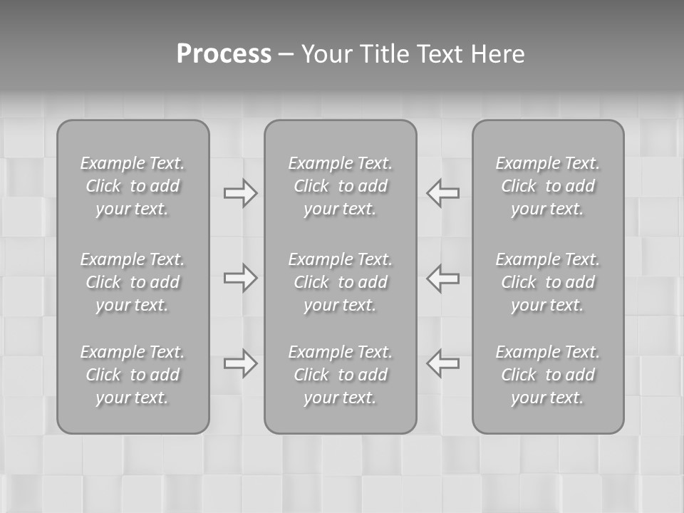 A Gray And White Background With Squares PowerPoint Template