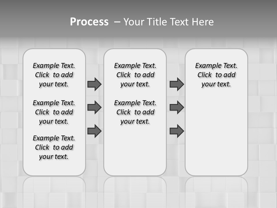 A Gray And White Background With Squares PowerPoint Template
