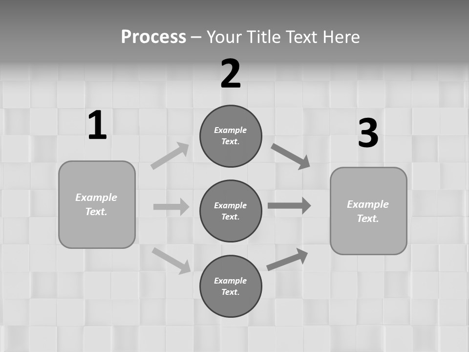 A Gray And White Background With Squares PowerPoint Template