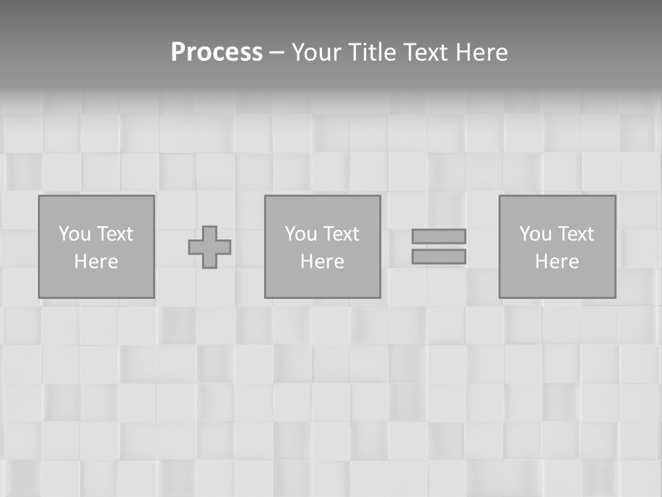 A Gray And White Background With Squares PowerPoint Template