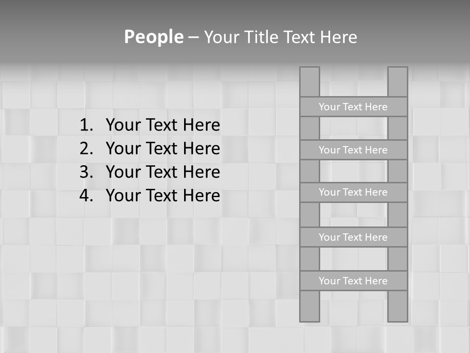A Gray And White Background With Squares PowerPoint Template