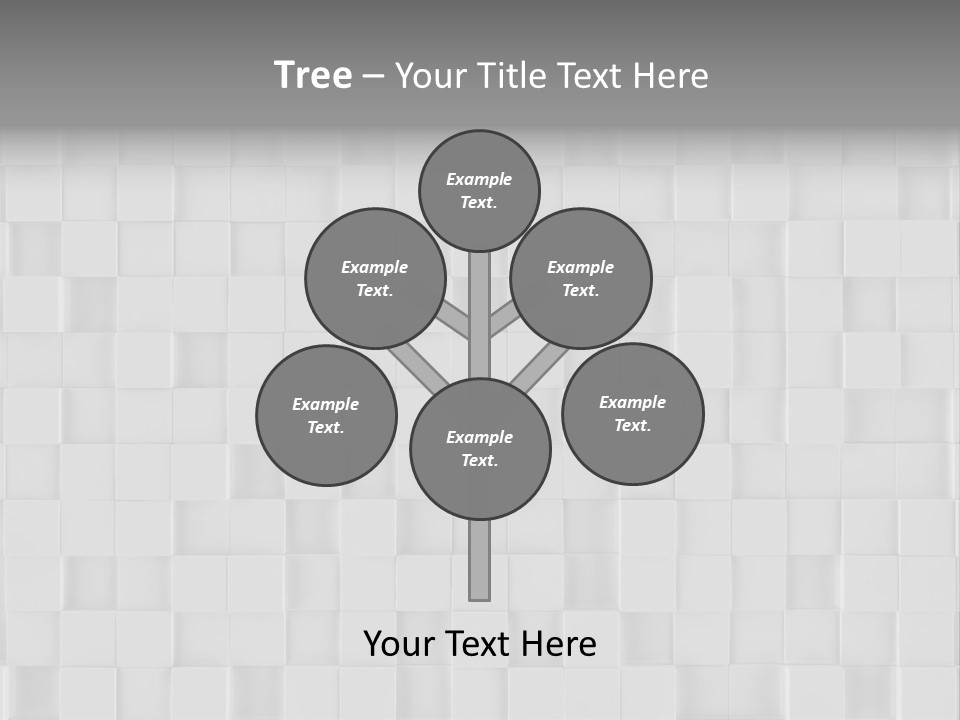 A Gray And White Background With Squares PowerPoint Template