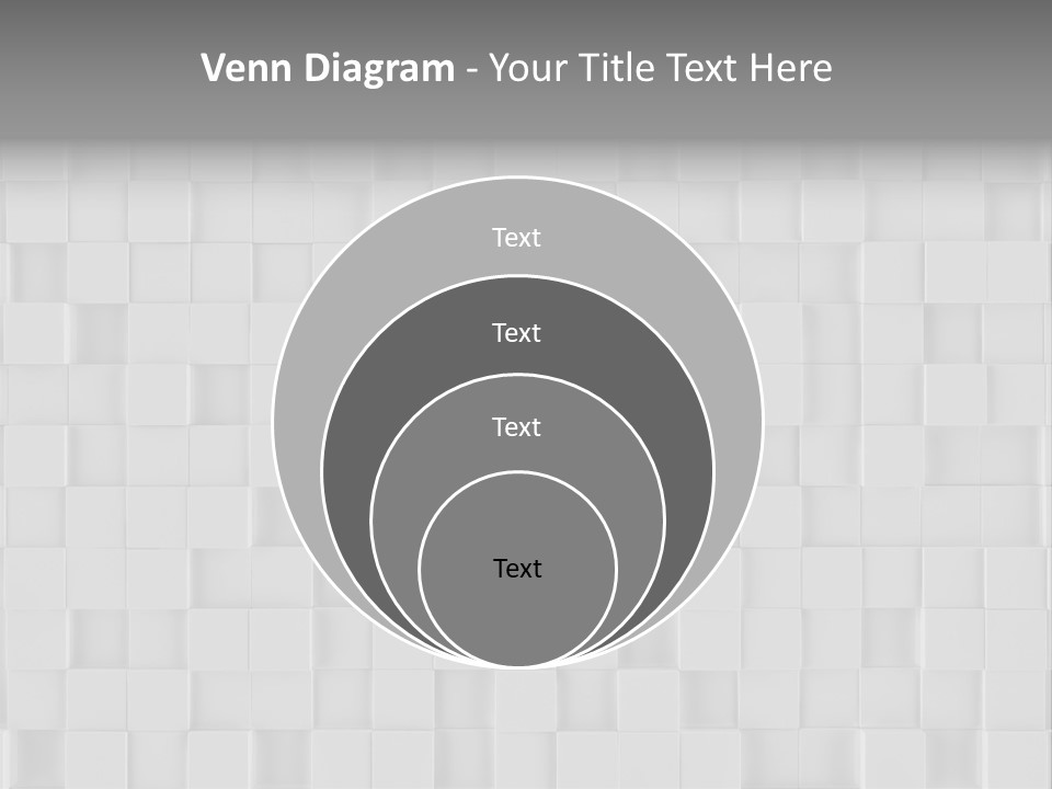 A Gray And White Background With Squares PowerPoint Template