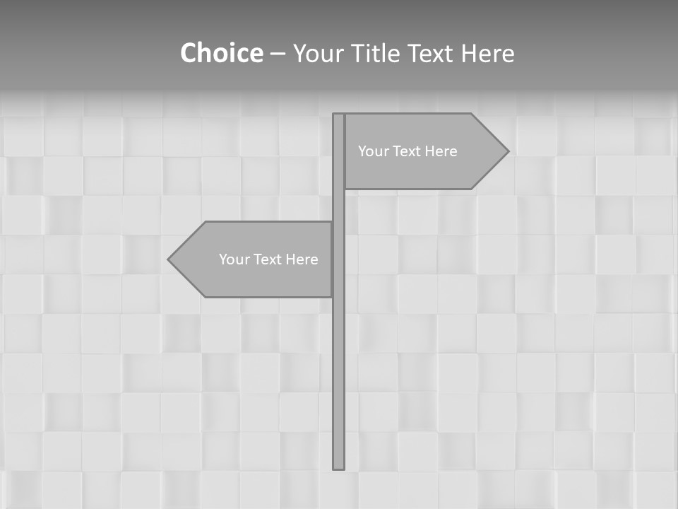 A Gray And White Background With Squares PowerPoint Template