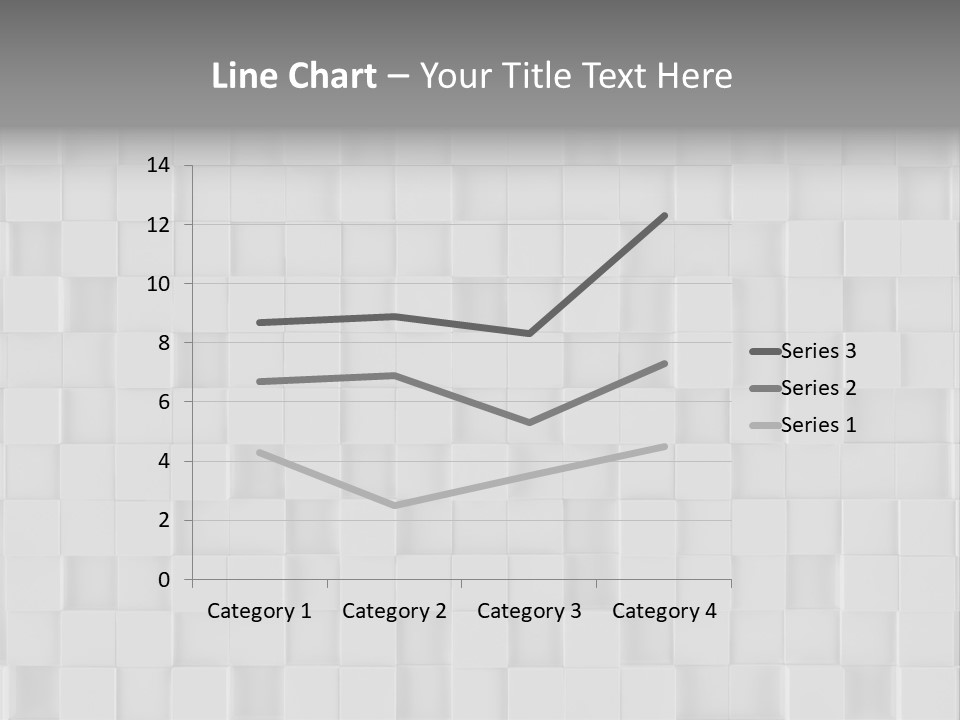 A Gray And White Background With Squares PowerPoint Template