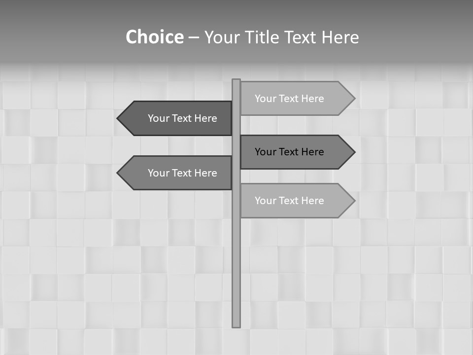 A Gray And White Background With Squares PowerPoint Template