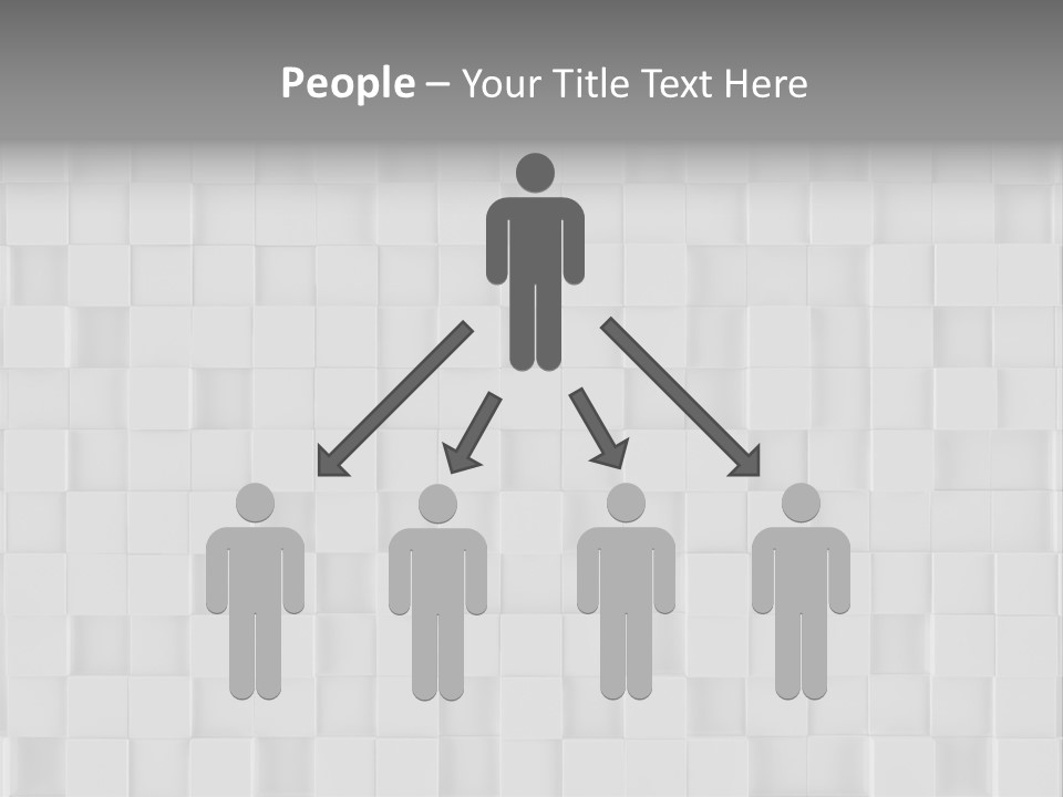 A Gray And White Background With Squares PowerPoint Template