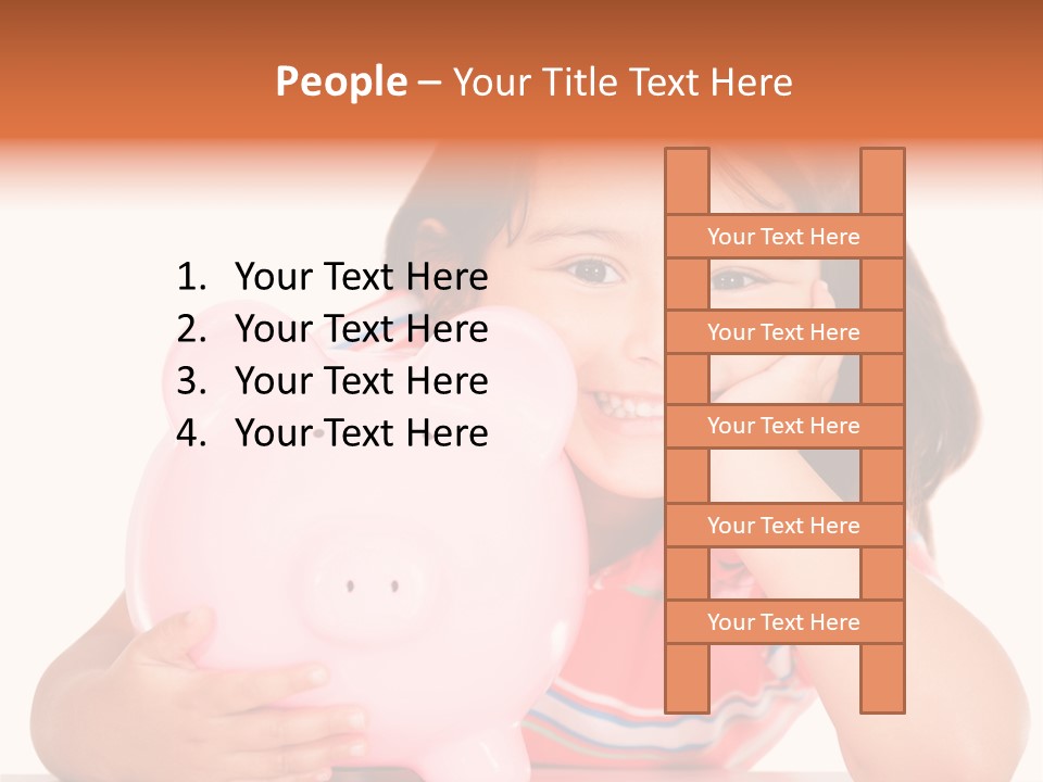 Person Happy Savings PowerPoint Template