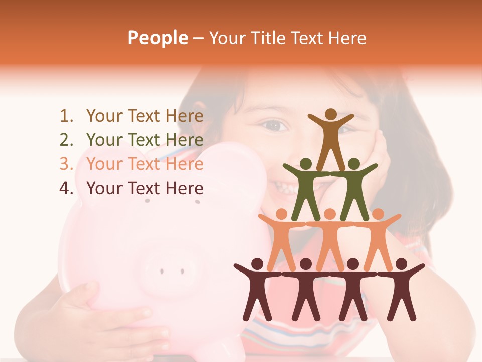 Person Happy Savings PowerPoint Template