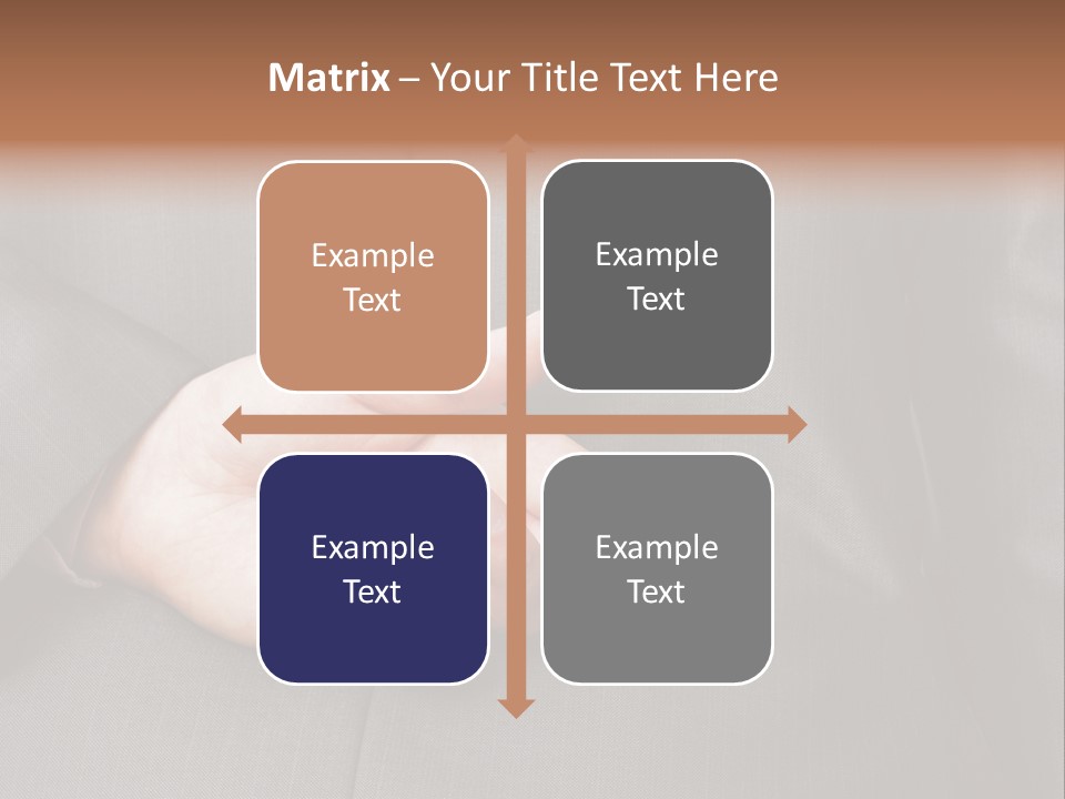 A Man In A Suit Holding His Hands Together PowerPoint Template