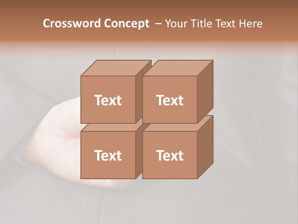 A Man In A Suit Holding His Hands Together PowerPoint Template