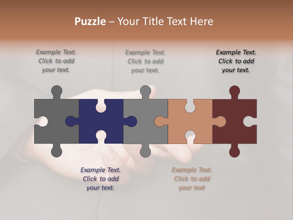 A Man In A Suit Holding His Hands Together PowerPoint Template