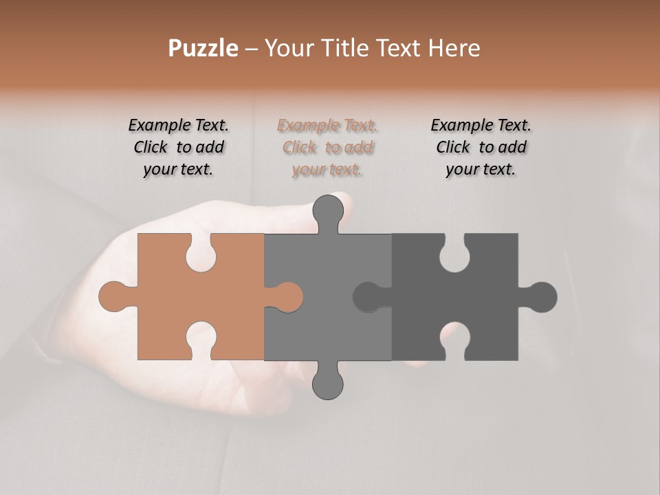 A Man In A Suit Holding His Hands Together PowerPoint Template