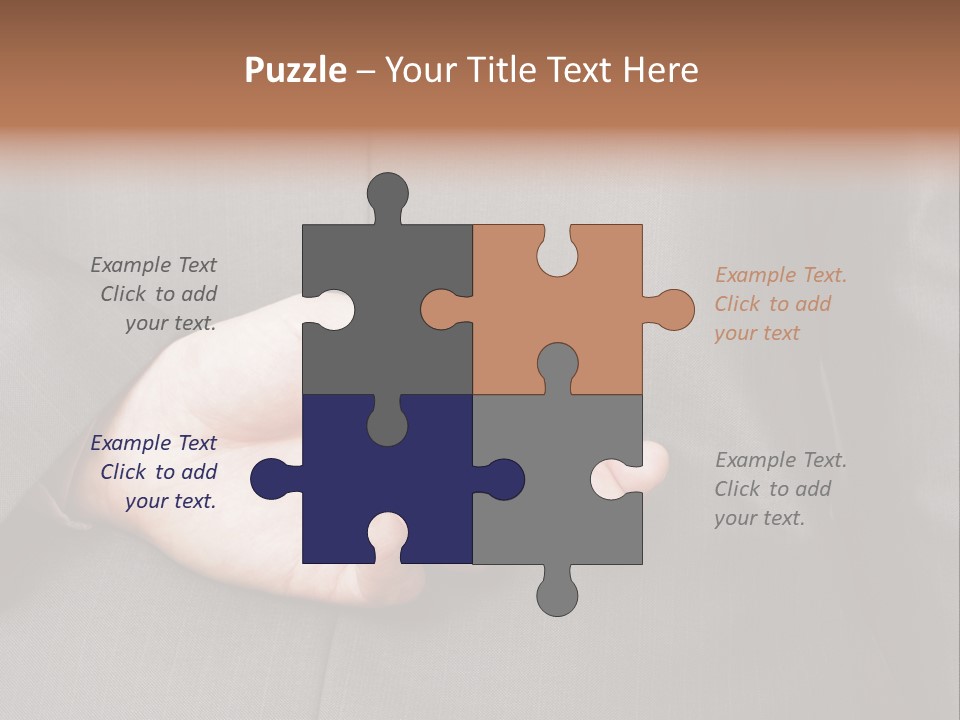 A Man In A Suit Holding His Hands Together PowerPoint Template