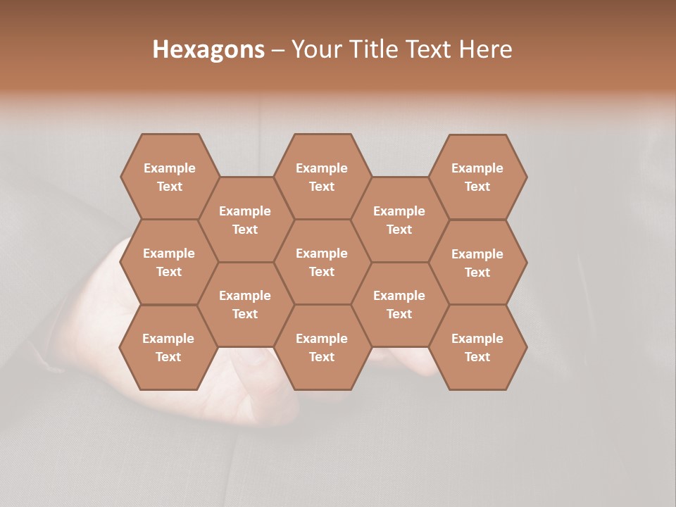 A Man In A Suit Holding His Hands Together PowerPoint Template