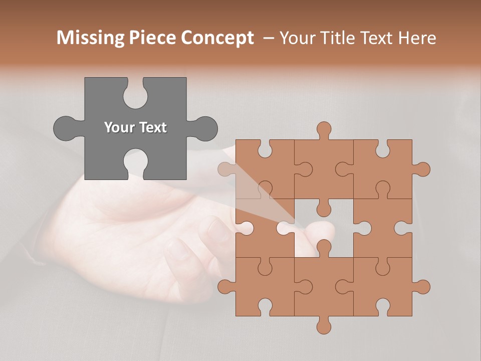 A Man In A Suit Holding His Hands Together PowerPoint Template