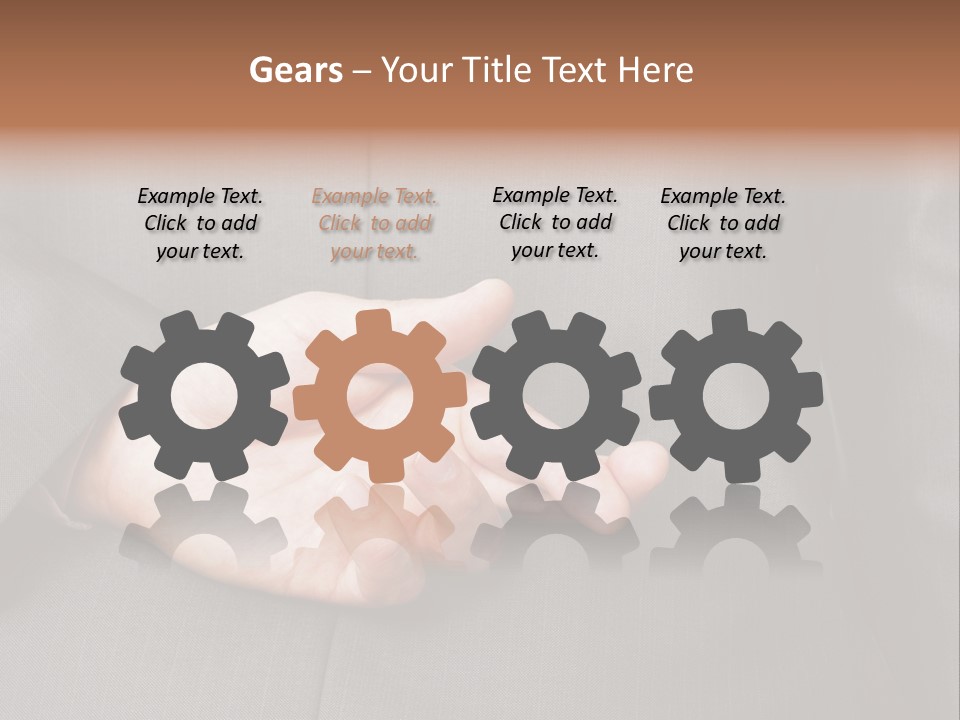 A Man In A Suit Holding His Hands Together PowerPoint Template