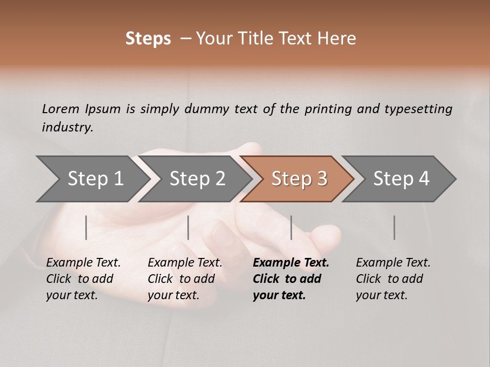 A Man In A Suit Holding His Hands Together PowerPoint Template