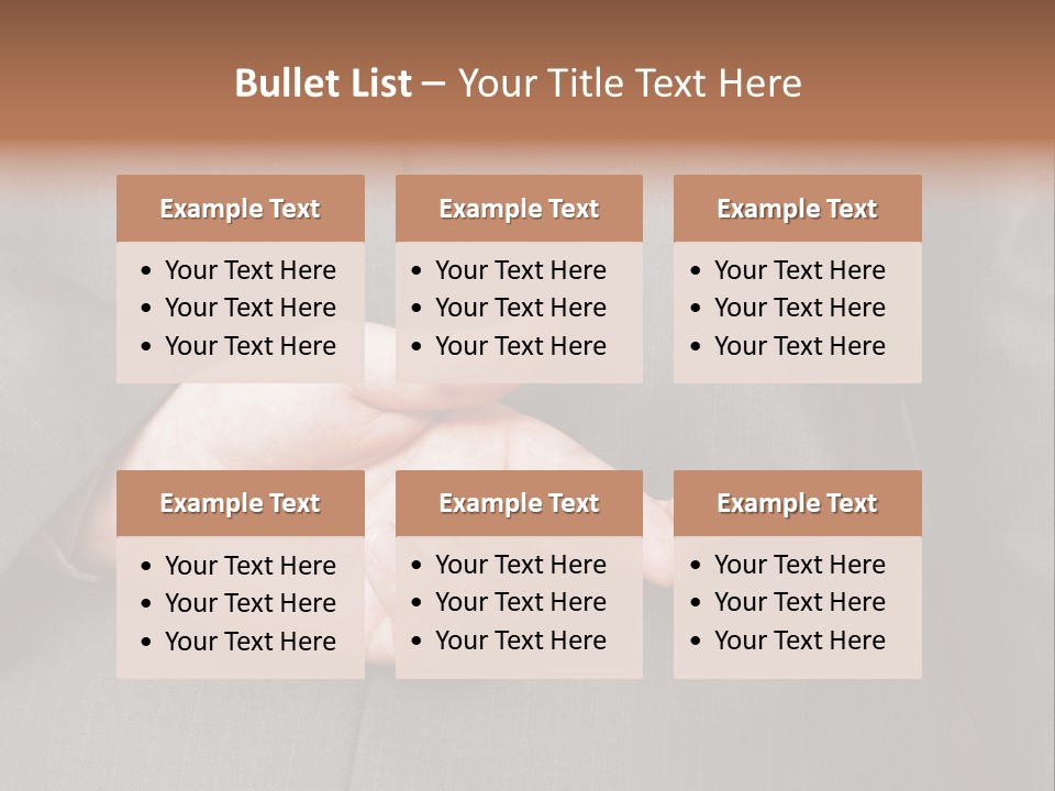 A Man In A Suit Holding His Hands Together PowerPoint Template