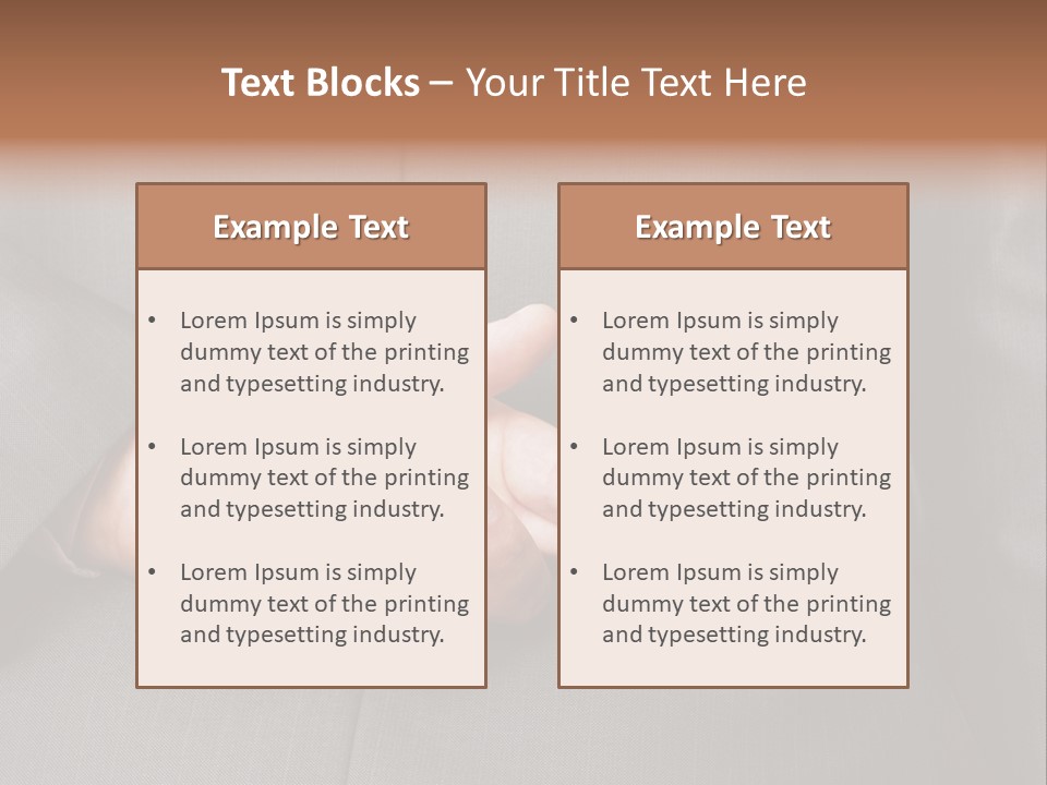 A Man In A Suit Holding His Hands Together PowerPoint Template