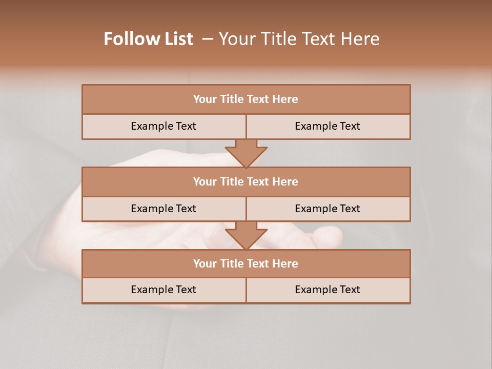 A Man In A Suit Holding His Hands Together PowerPoint Template