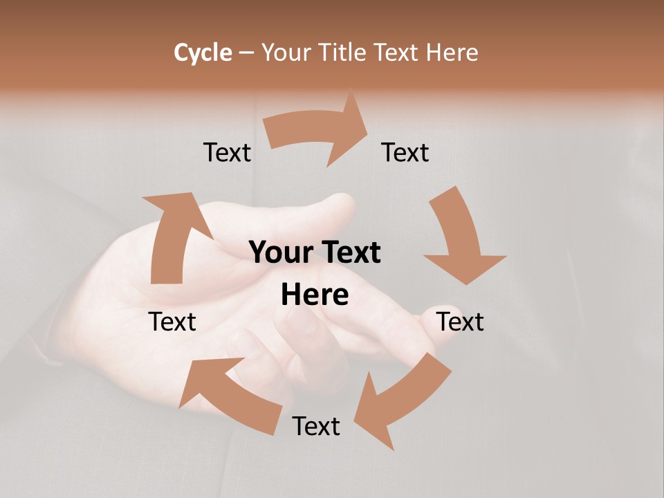 A Man In A Suit Holding His Hands Together PowerPoint Template