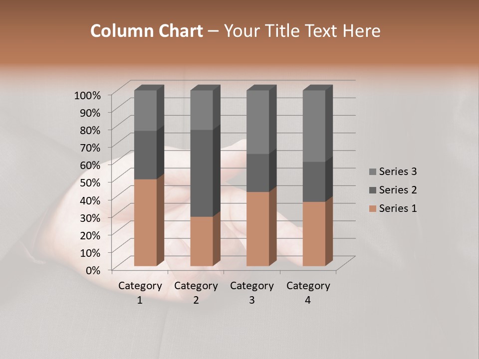 A Man In A Suit Holding His Hands Together PowerPoint Template