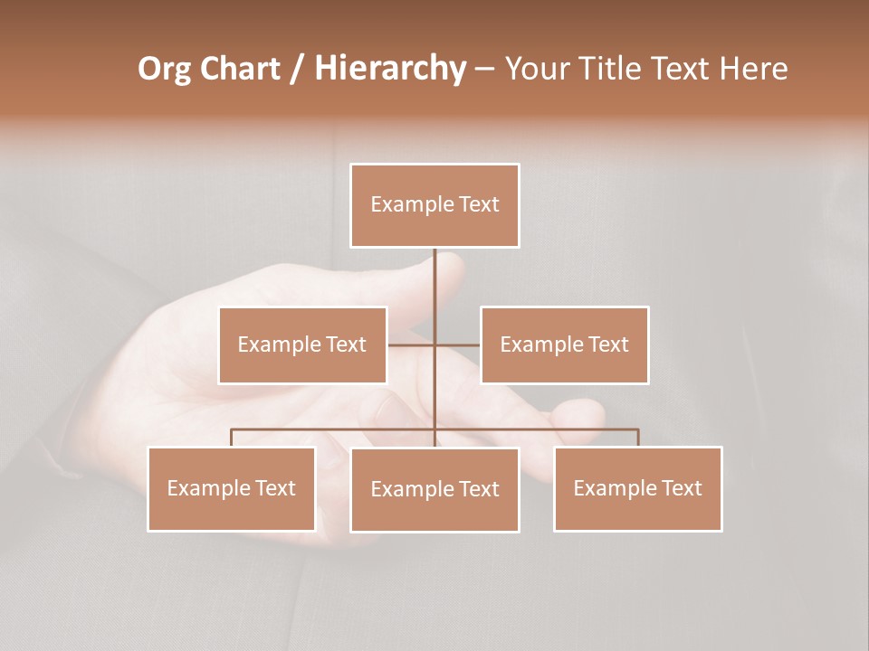 A Man In A Suit Holding His Hands Together PowerPoint Template