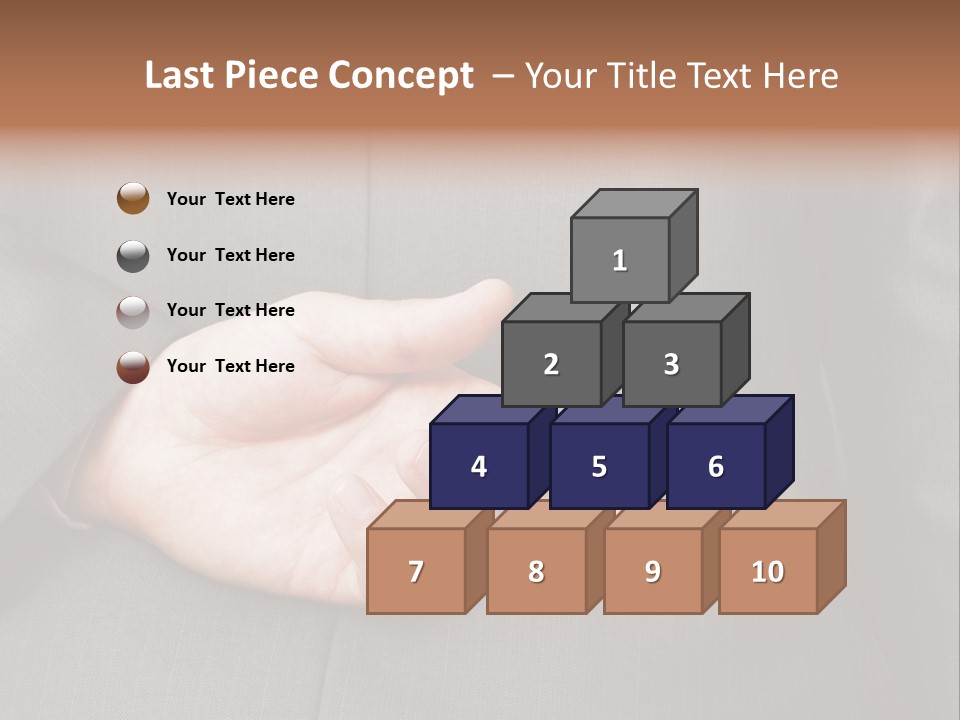 A Man In A Suit Holding His Hands Together PowerPoint Template