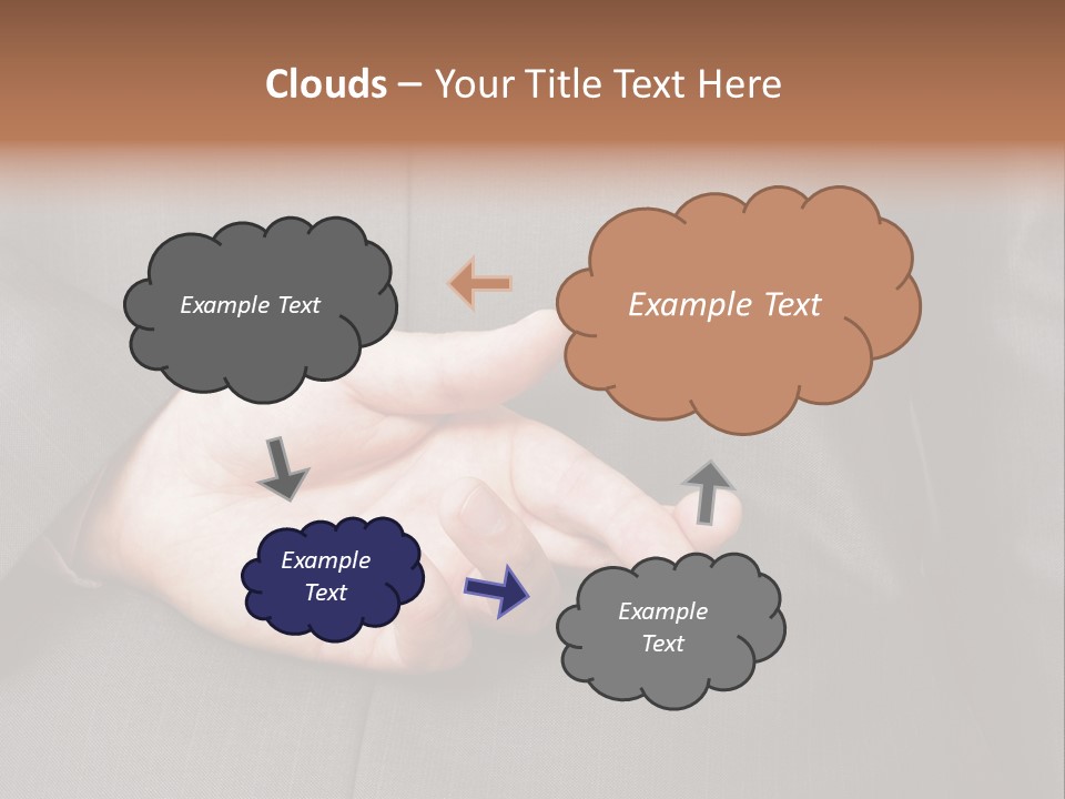A Man In A Suit Holding His Hands Together PowerPoint Template