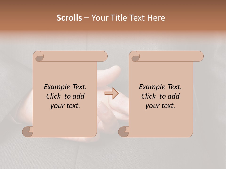A Man In A Suit Holding His Hands Together PowerPoint Template