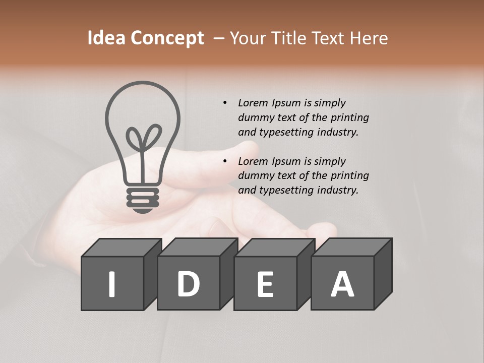 A Man In A Suit Holding His Hands Together PowerPoint Template