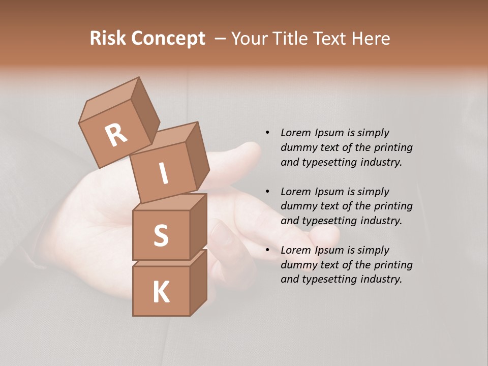 A Man In A Suit Holding His Hands Together PowerPoint Template