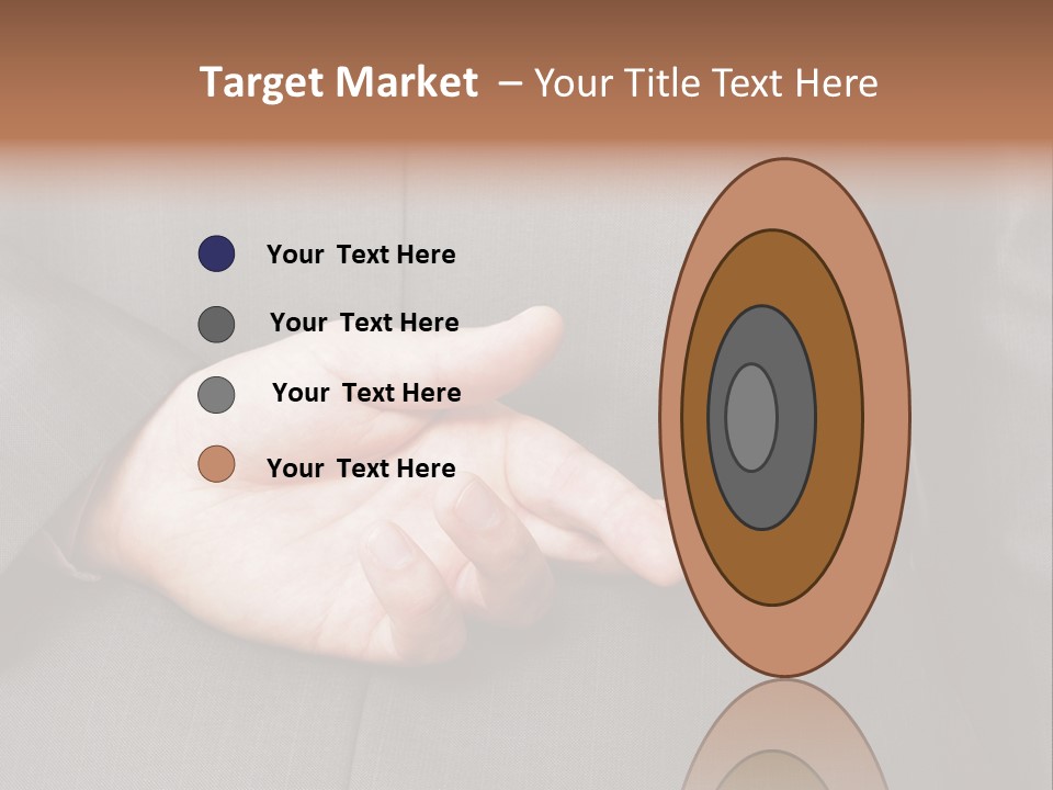 A Man In A Suit Holding His Hands Together PowerPoint Template