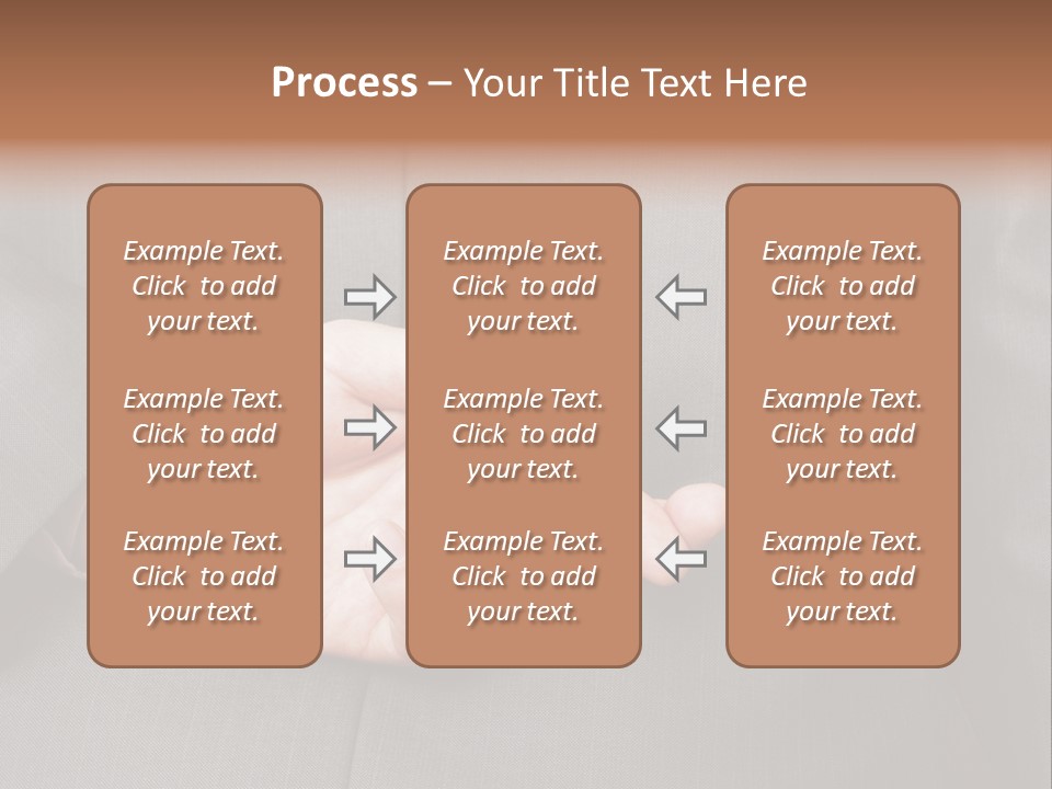 A Man In A Suit Holding His Hands Together PowerPoint Template