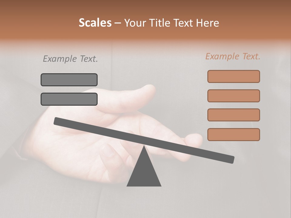 A Man In A Suit Holding His Hands Together PowerPoint Template