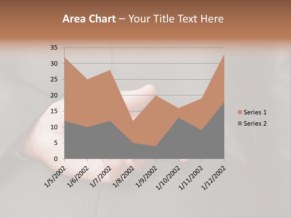 A Man In A Suit Holding His Hands Together PowerPoint Template