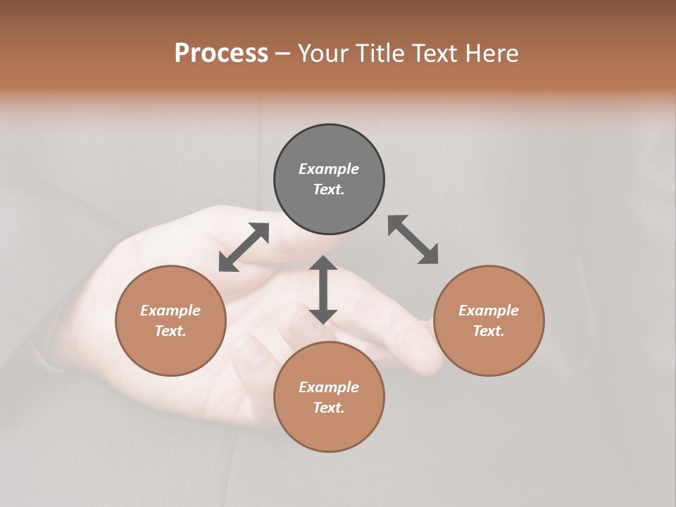 A Man In A Suit Holding His Hands Together PowerPoint Template