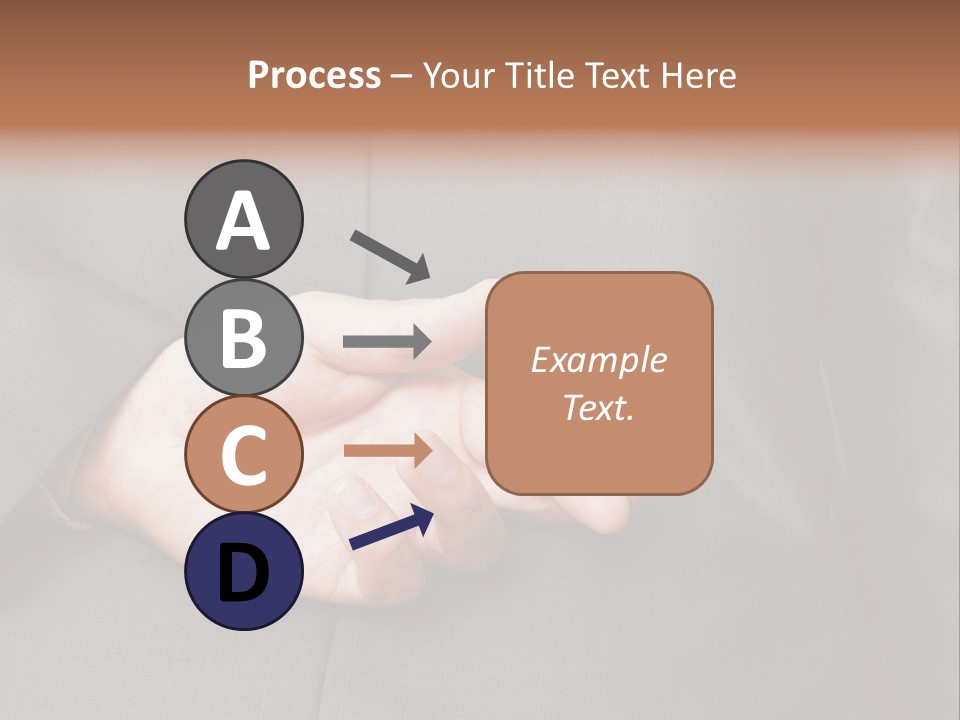 A Man In A Suit Holding His Hands Together PowerPoint Template