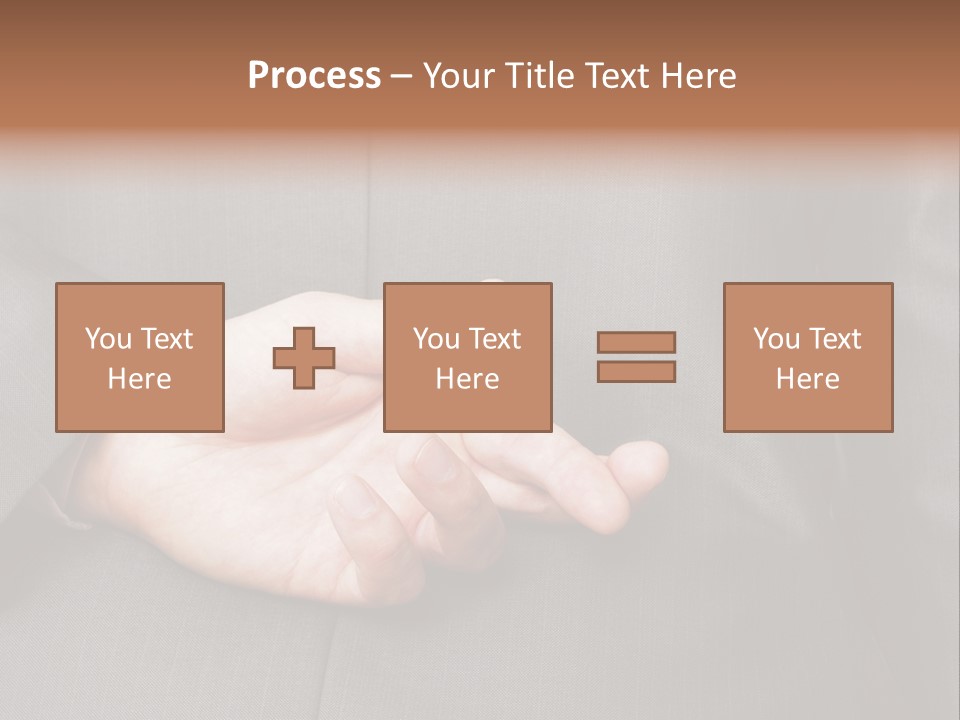 A Man In A Suit Holding His Hands Together PowerPoint Template