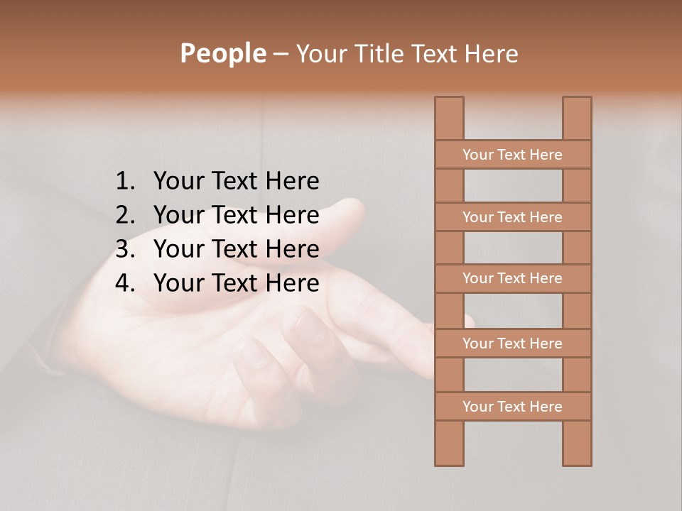 A Man In A Suit Holding His Hands Together PowerPoint Template