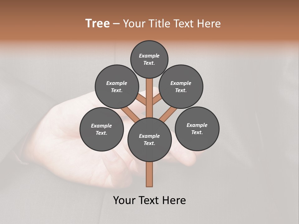 A Man In A Suit Holding His Hands Together PowerPoint Template