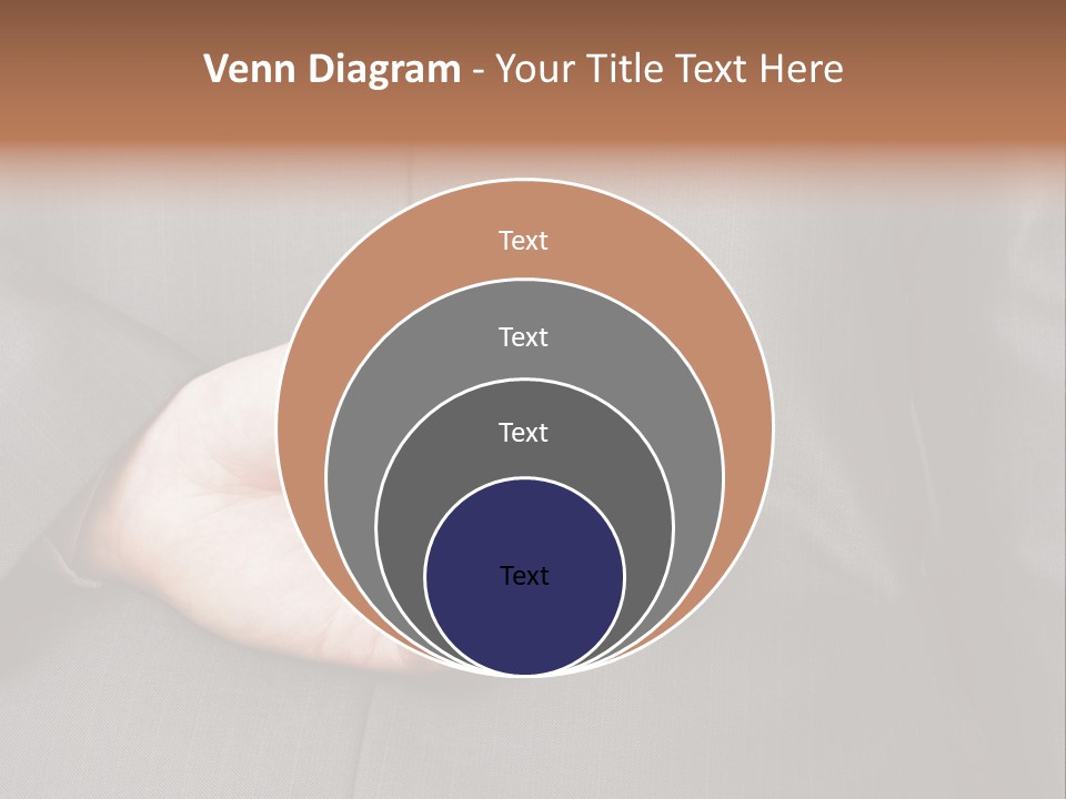 A Man In A Suit Holding His Hands Together PowerPoint Template