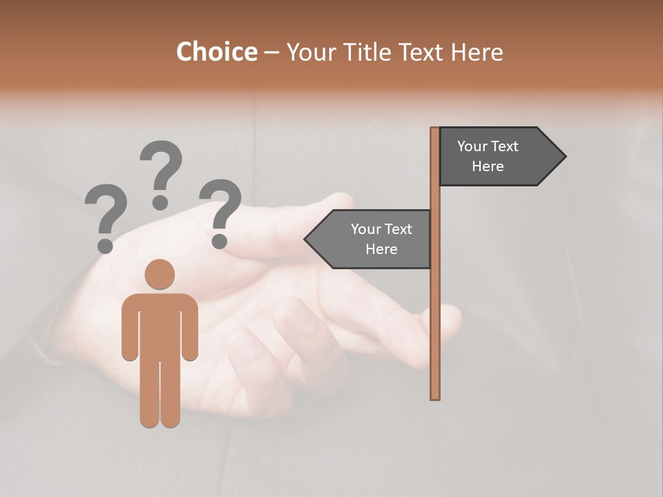 A Man In A Suit Holding His Hands Together PowerPoint Template