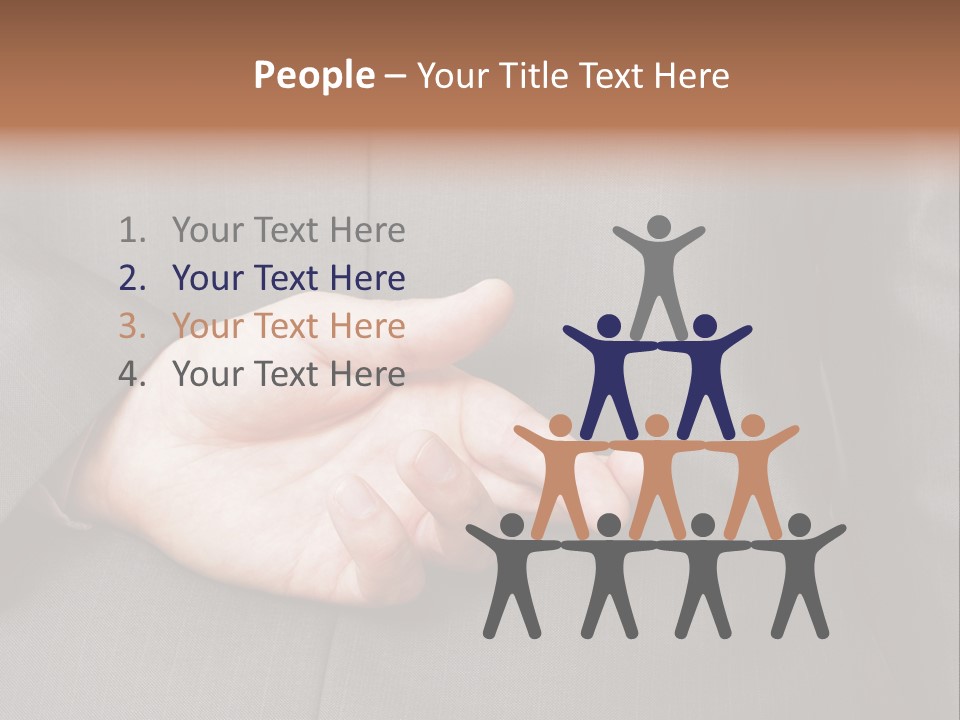 A Man In A Suit Holding His Hands Together PowerPoint Template