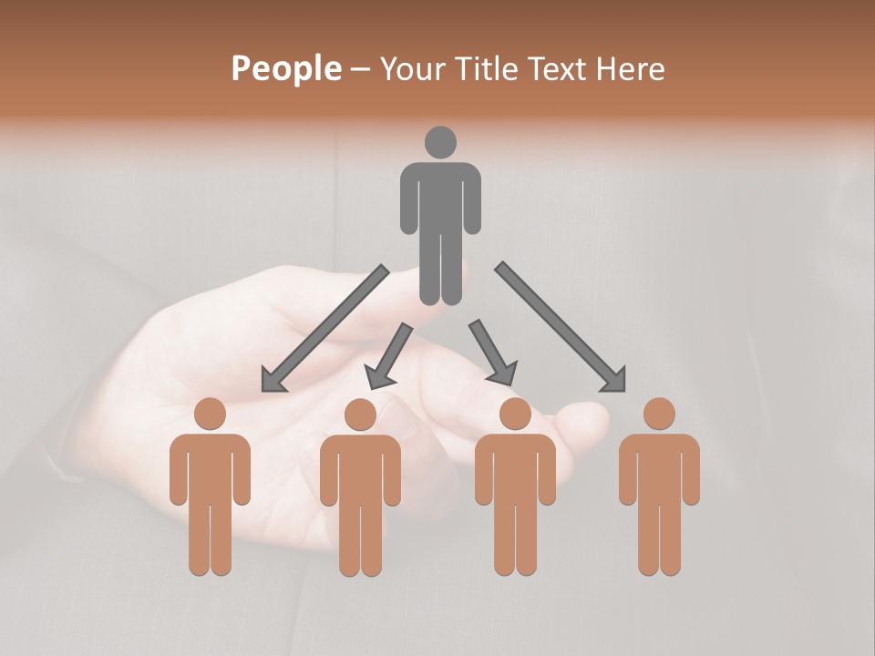 A Man In A Suit Holding His Hands Together PowerPoint Template