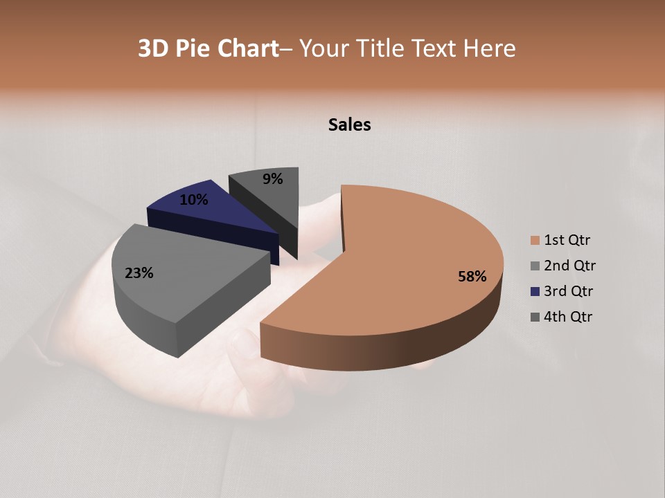 A Man In A Suit Holding His Hands Together PowerPoint Template