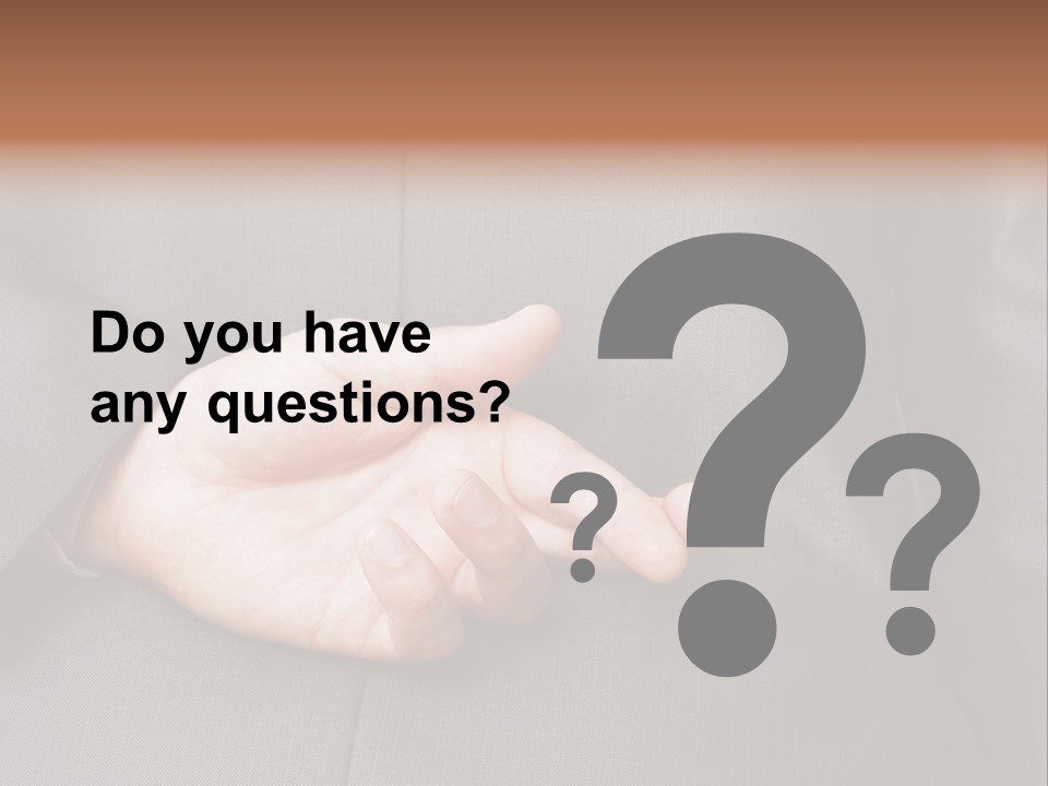 A Man In A Suit Holding His Hands Together PowerPoint Template