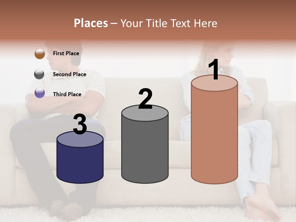 Brunette Ends Arms Folded PowerPoint Template