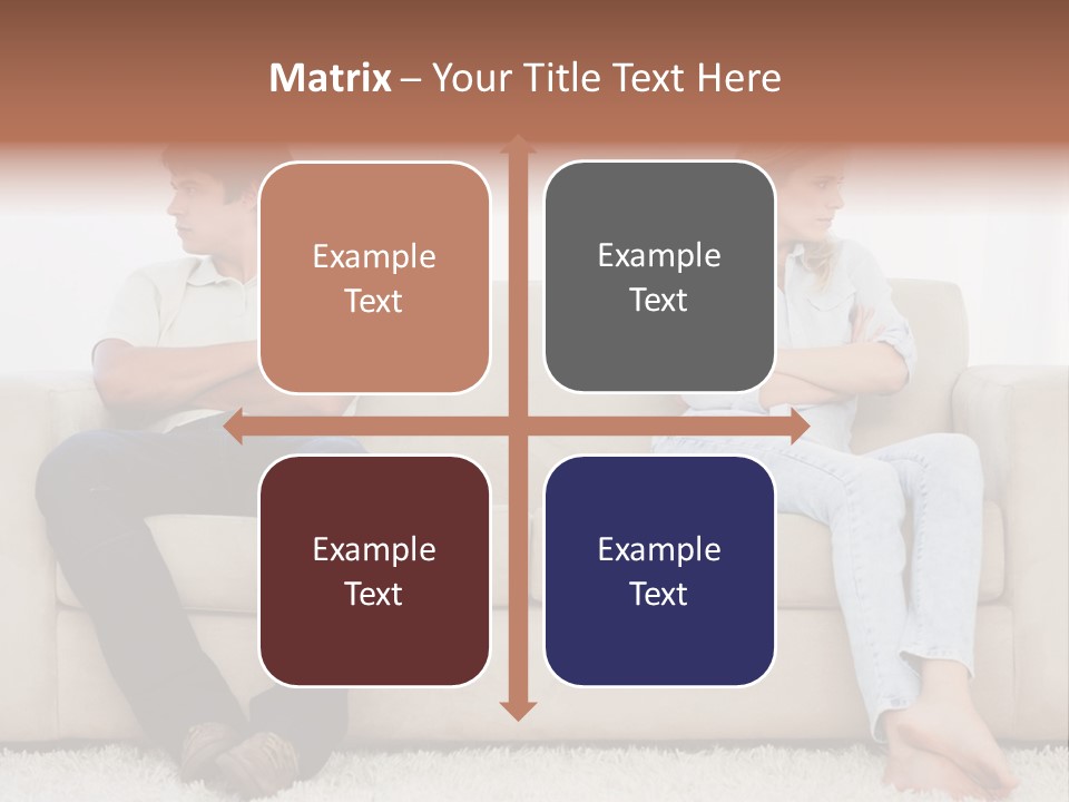 Brunette Ends Arms Folded PowerPoint Template